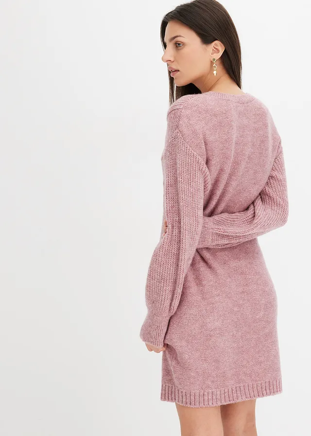 Robe en maille, Couleur: rosé chiné