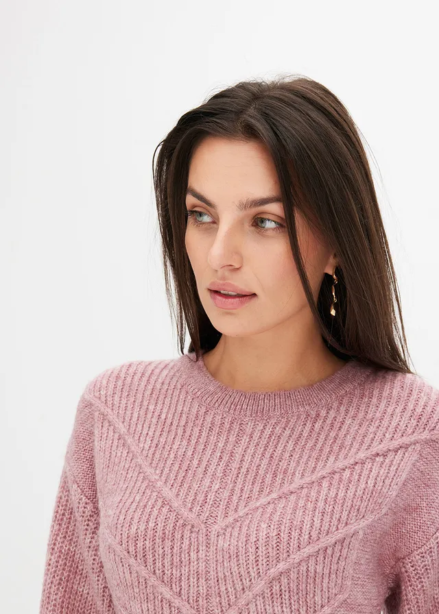 Gebreide jurk • roze mêlee • product-page.page-title-suffix