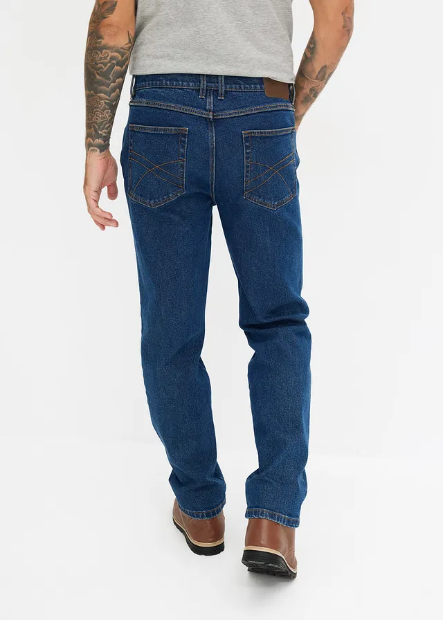 Classic fit jeans, straight • donkerblauw denim • product-page.page-title-suffix