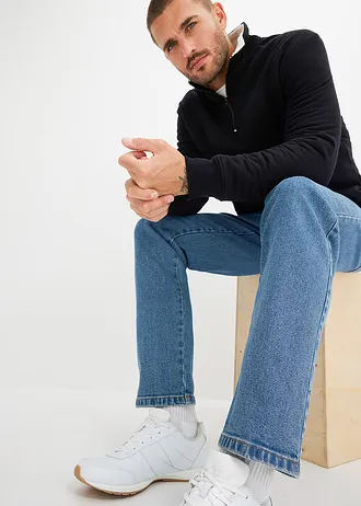 Klasyczne jeansy ze stretchem classic fit, straight • niebieski denim • sklep bonprix