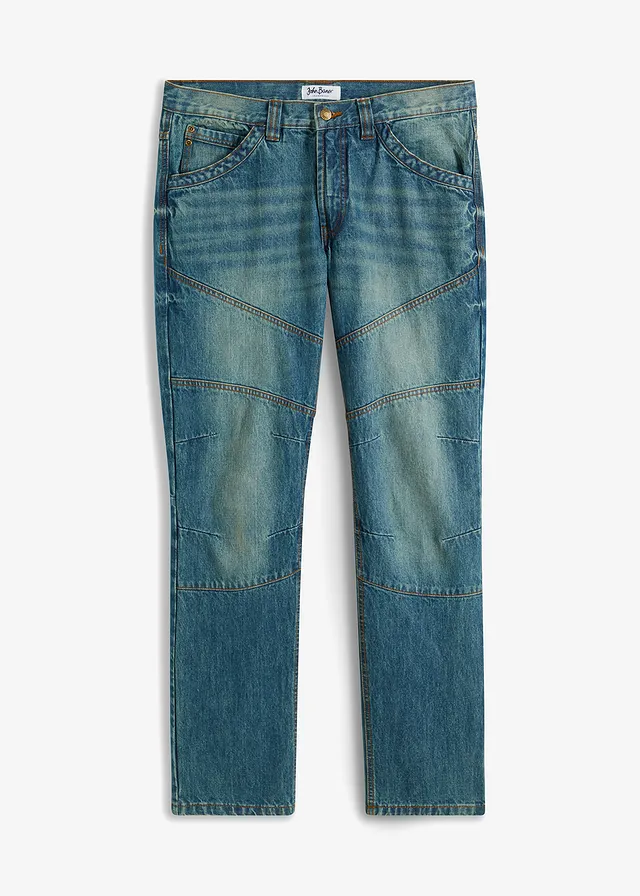 Blugi drepți regular fit din denim stabil