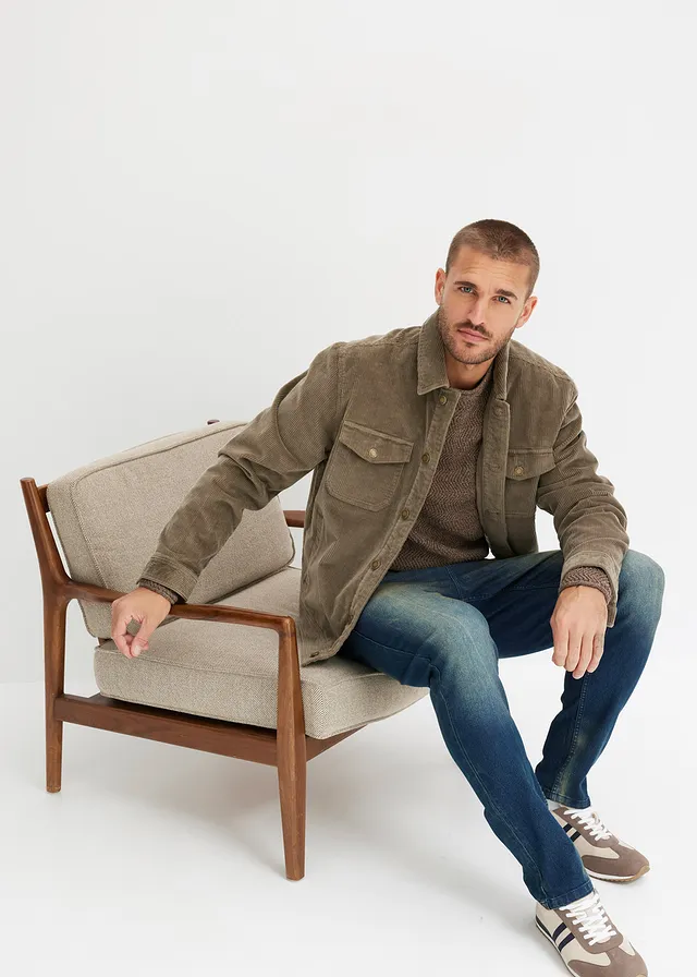 Lichte slim fit stretch jeans, straight • donkerblauw denim • product-page.page-title-suffix