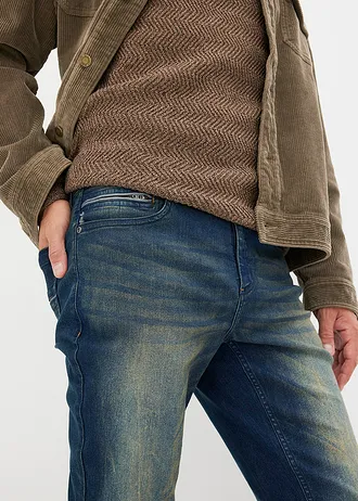 Lehké strečové džíny Slim Fit, Straight • tmavě modrý denim • bonprix obchod