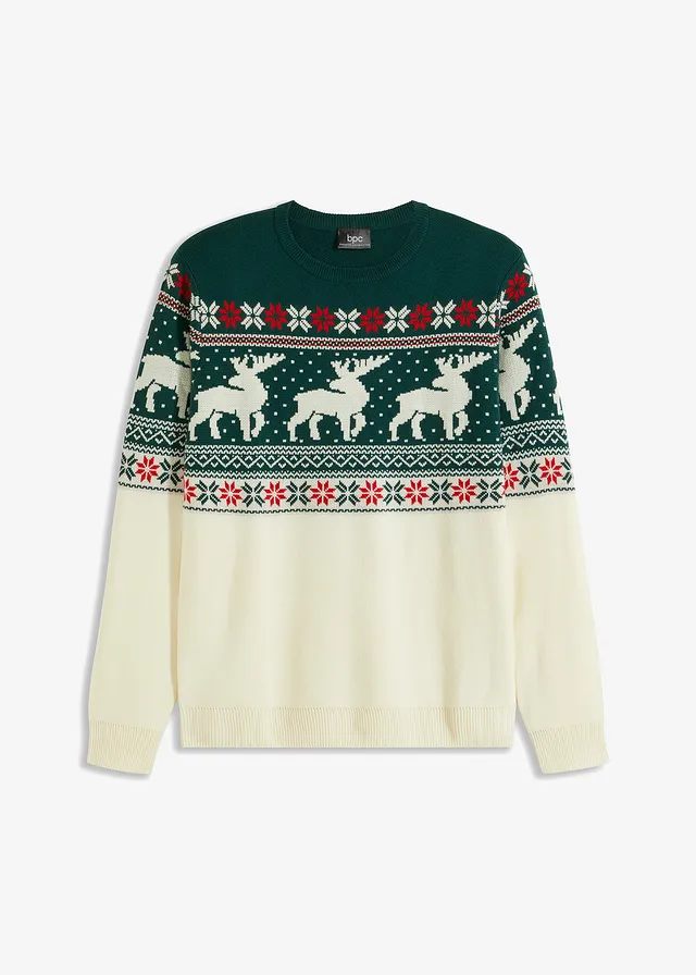 Svetr s norským vzorem • krémově bílá s norským vzorem • bonprix obchod