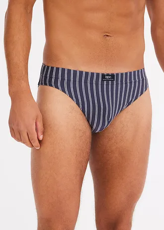 Slip met katoen (set van 5), Kleur: nachtblauw used+wit gestreept