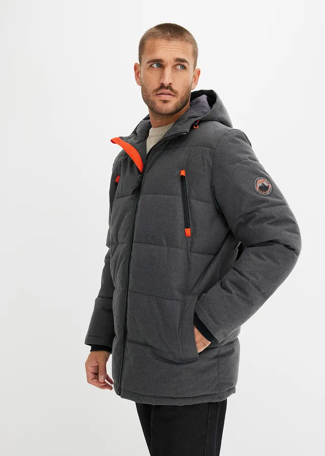Doudoune technique, chaude et déperlante, Couleur: gris ardoise chiné