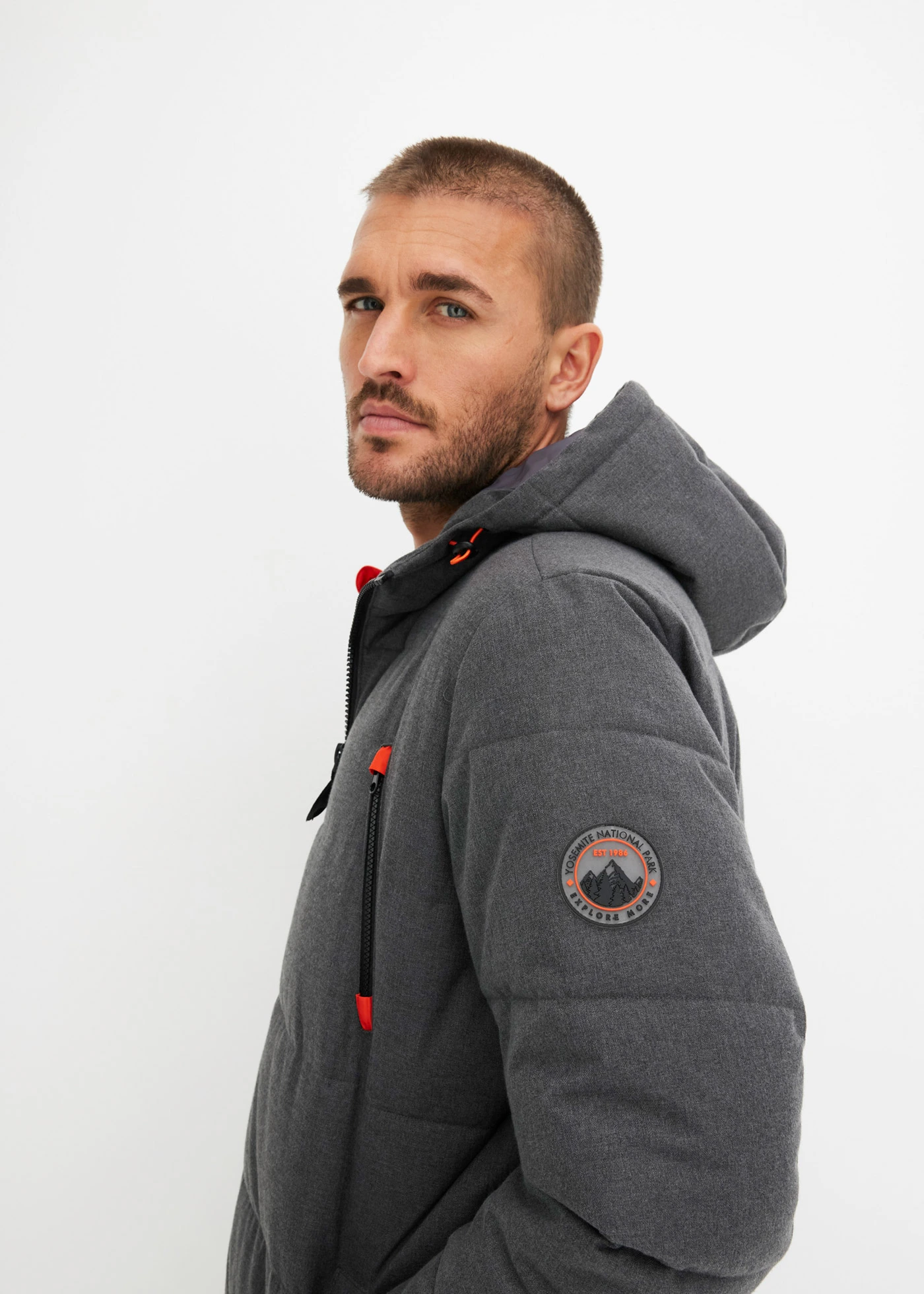 Doudoune déperlante • gris ardoise chiné • Boutique bonprix