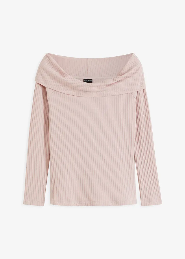 Tričko s dlhým rukávom s odhalenými plecami