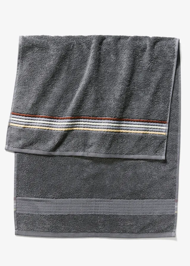 Serviette de toilette avec détails rayés