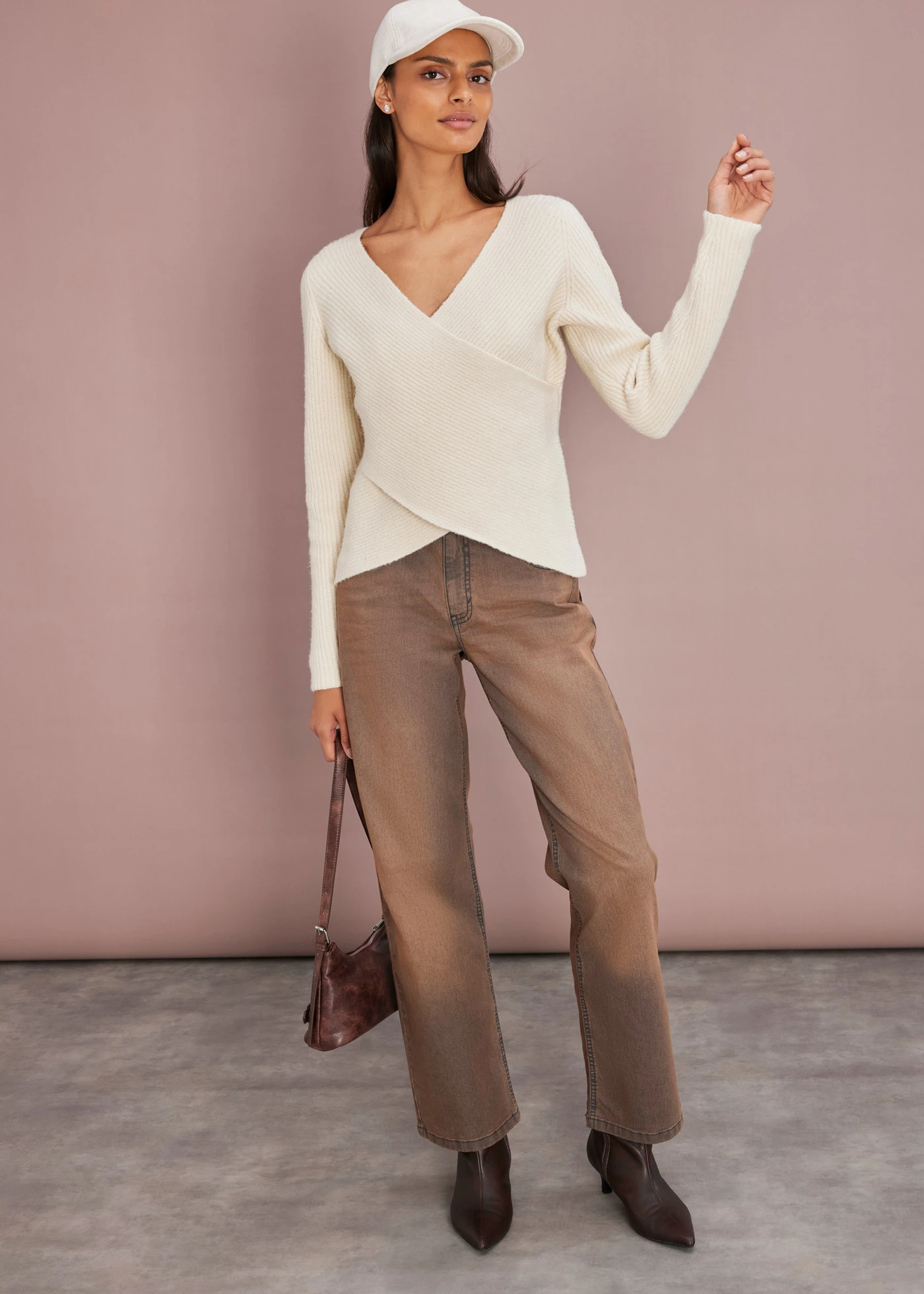 Átktős pulóver • natúrbézs • bonprix áruház