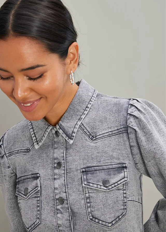 Korte spijkerjurk • lichtgrijs denim used • product-page.page-title-suffix