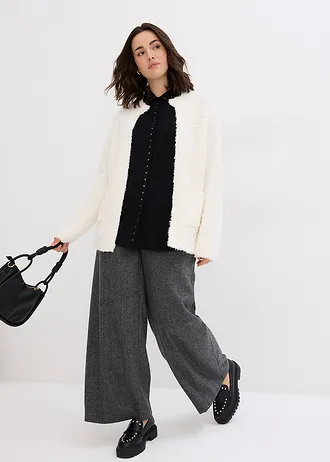 Halenka se třpytivými kamínky, barva: černá