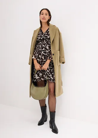 Těhotenské/kojicí šaty 2v1 • černá s grafickým potiskem • bonprix obchod