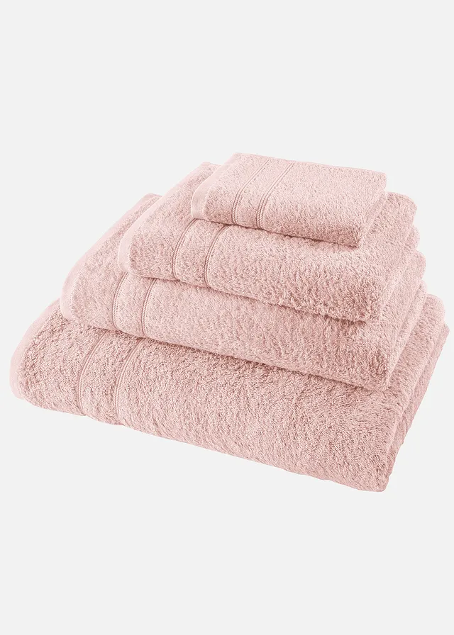 Serviette de toilette en éponge douce pur coton • rose clair • product-page.page-title-suffix