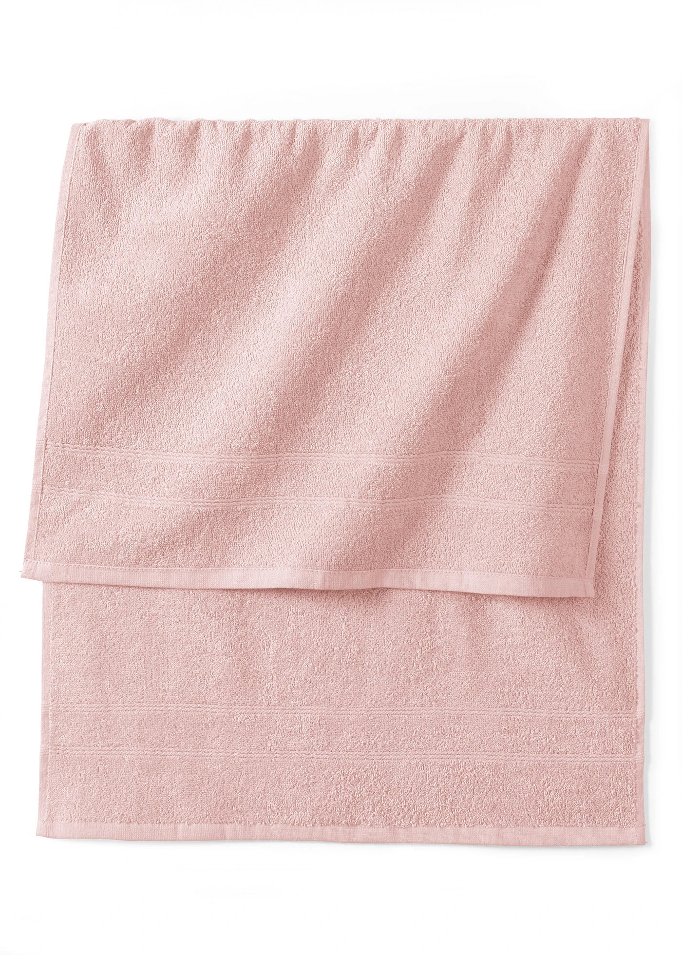 Serviette de toilette en éponge douce pur coton • rose clair • Boutique bonprix