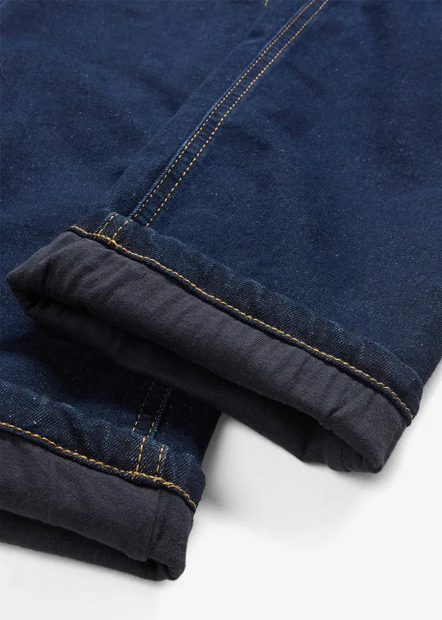Jean regular à doublure jersey thermique, droit • bleu foncé denim • product-page.page-title-suffix