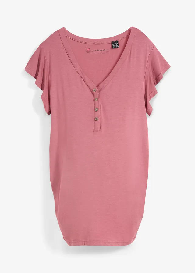 Těhotenské a kojicí triko z udržitelné viskózy • jemně bobulová • bonprix obchod