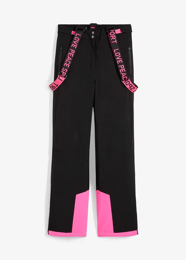 Pantalon de ski thermique imperméable avec bretelles amovibles