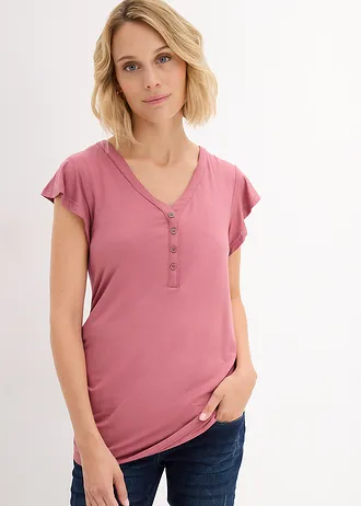 Zwangerschapsshirt / voedingsshirt met viscose, Kleur: soft bessen