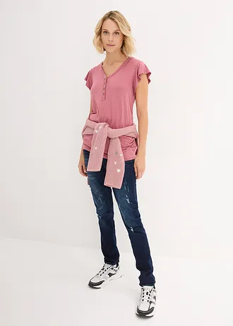 Zwangerschapsshirt / voedingsshirt met viscose, Kleur: soft bessen