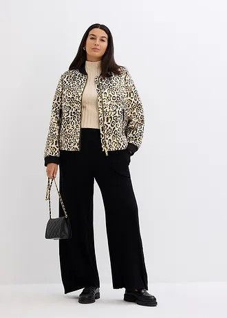 Gebreide instapbroek, Kleur: zwart