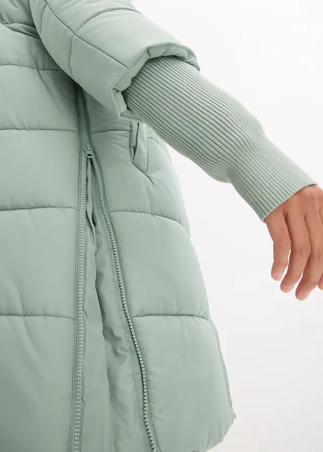 Manteau de grossesse 3-en-1 avec empiècement de portage • vert fumé • product-page.page-title-suffix