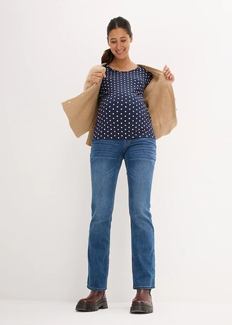 Kismama farmer, Bootcut, alacsony és magas méretekben • kék denim • bonprix áruház