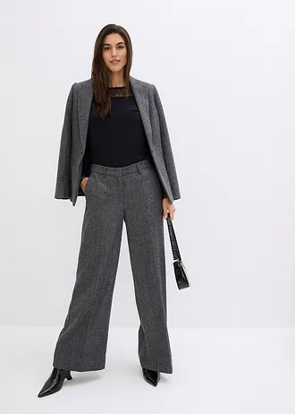 Triko s dlouhým rukávem a krajkou • černá • bonprix obchod