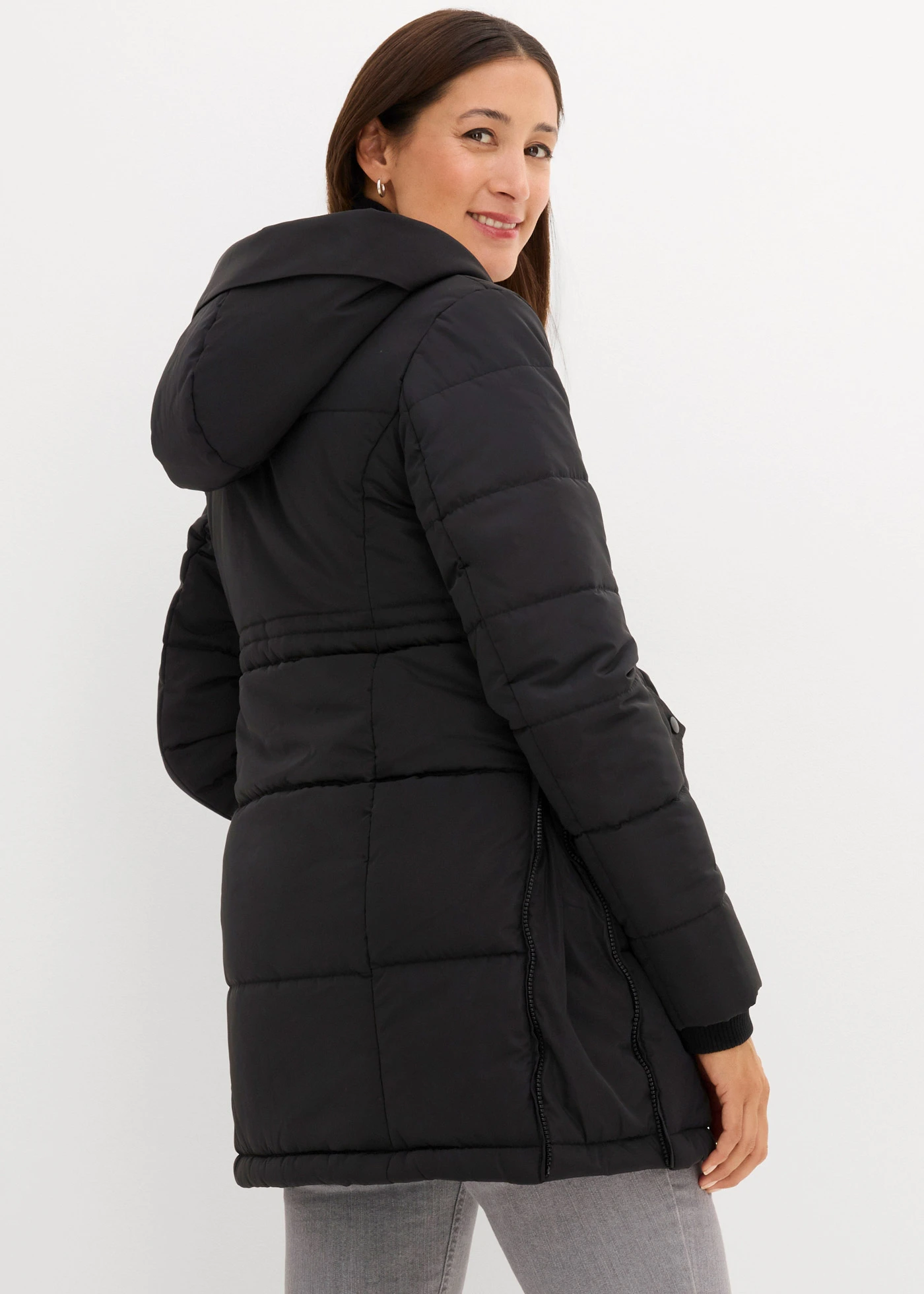 Těhotenská bunda 3 v 1 s vsadkou na miminko • černá • bonprix obchod