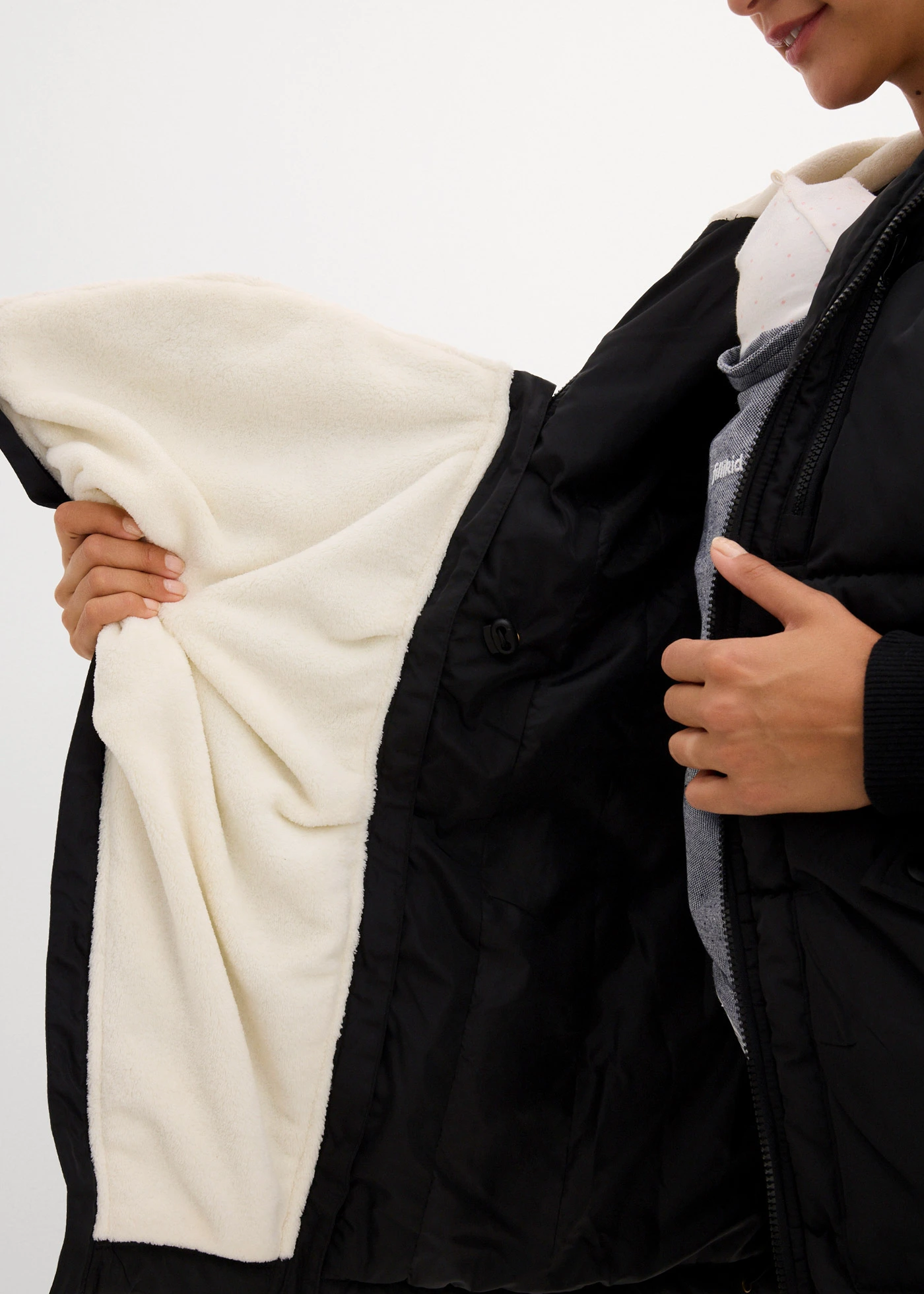 Doudoune 3en1 de grossesse et de portage • noir • Boutique bonprix