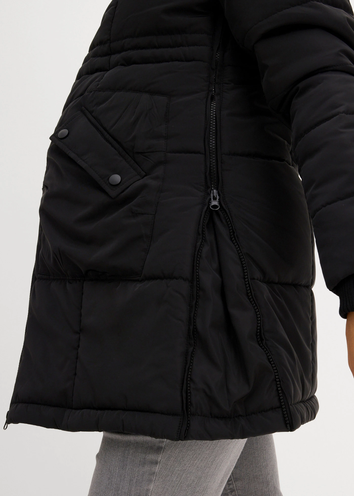 Doudoune 3en1 de grossesse et de portage • noir • Boutique bonprix