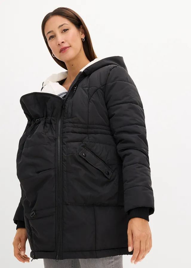 Doudoune 3en1 de grossesse et de portage, Couleur: noir
