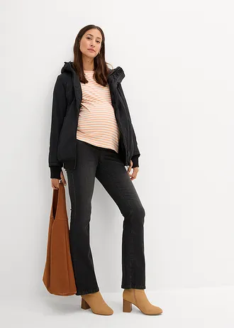 Těhotenská zimní bunda s baby vsadkou • černá • bonprix obchod