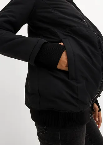 Těhotenská zimní bunda s baby vsadkou • černá • bonprix obchod
