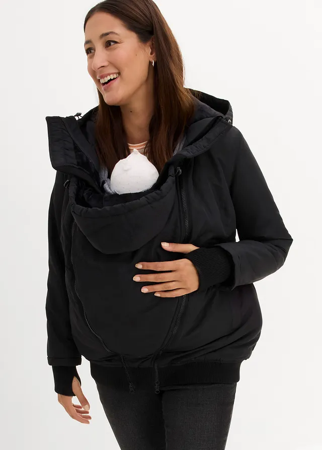 Veste d’hiver 3en1 de grossesse et portage avec deux empiècements • noir • product-page.page-title-suffix