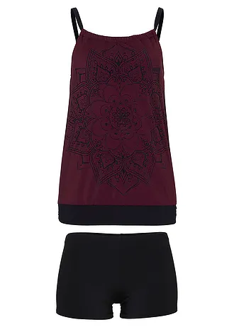 Oversize tankiny (2dílná souprava) • bobulovo-černá s potiskem • bonprix obchod