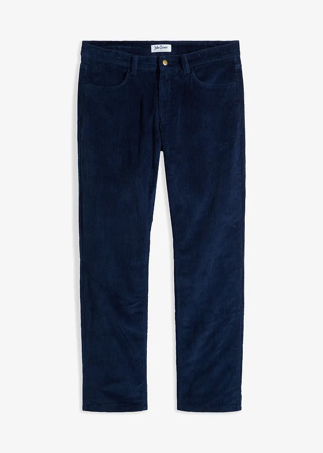 Pantaloni raiați Thermo Relaxed Fit cu căptușeală din flanelă, Straight