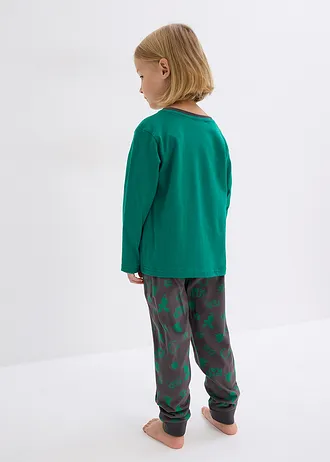 Pyjama garçon (ens. 2 pces) • anthracite-menthe poivrée imprimé • Boutique bonprix
