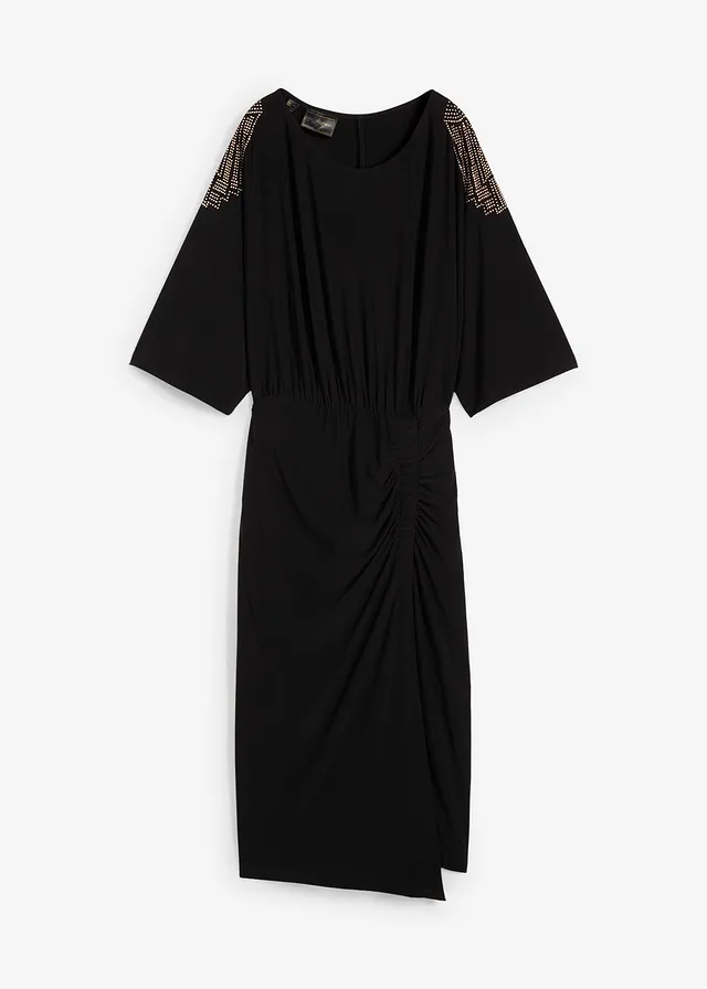Rochie din jerse, cu mâmeci tip liliac