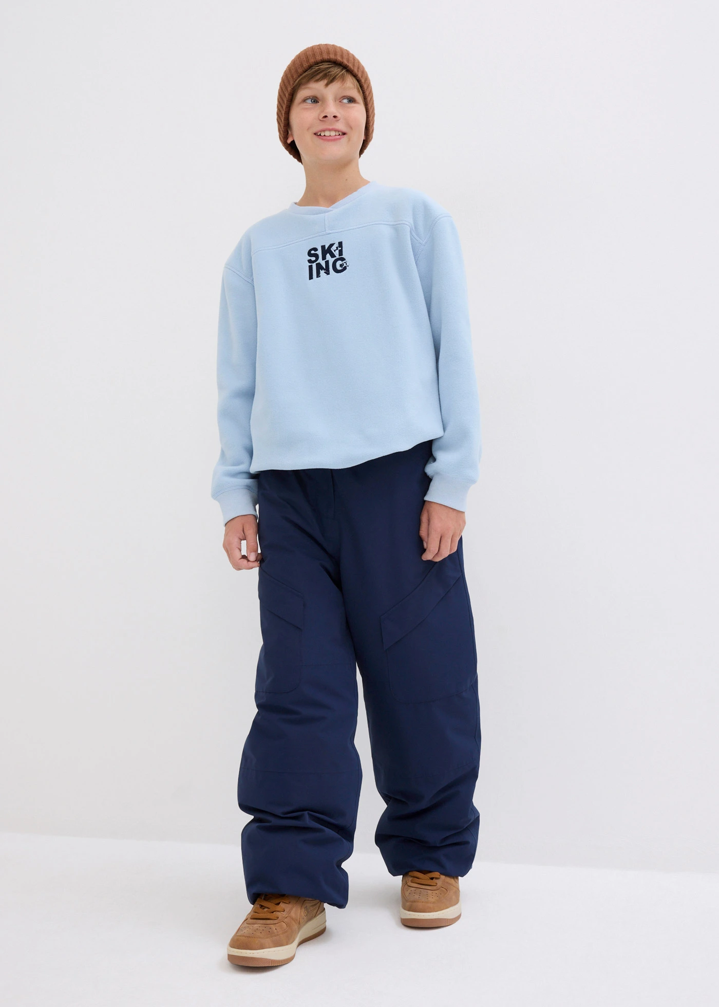 Waterdichte cargo outdoorbroek, warm gevoerd • donkerblauw • bonprix online shop