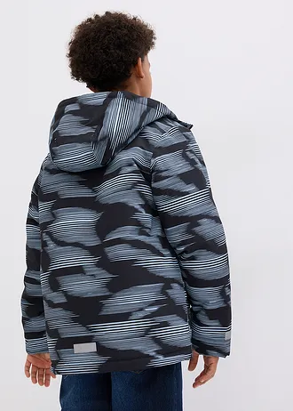 Veste de ski imperméable avec détails réfléchissants • noir-bleu tendre • Boutique bonprix