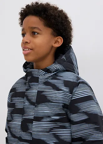 Veste de ski imperméable avec détails réfléchissants • noir-bleu tendre • Boutique bonprix