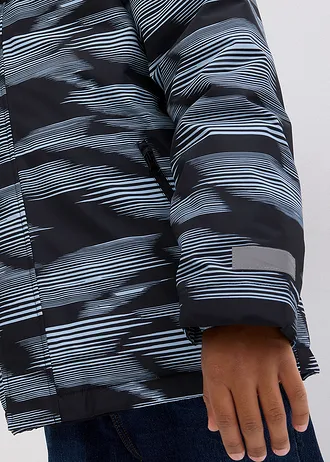 Veste de ski imperméable avec détails réfléchissants • noir-bleu tendre • Boutique bonprix