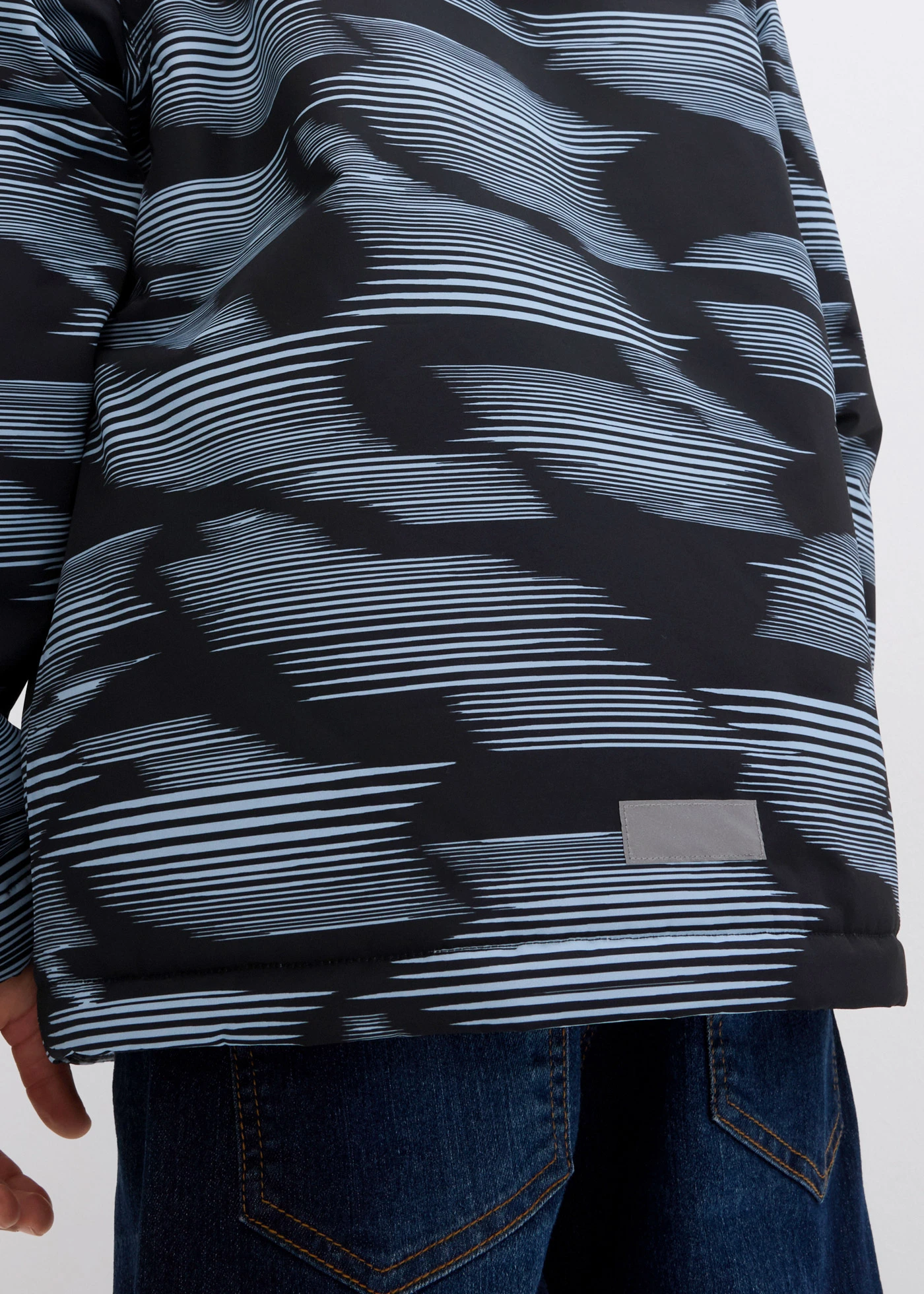 Veste de ski imperméable avec détails réfléchissants • noir-bleu tendre • Boutique bonprix