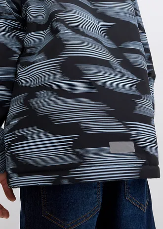 Veste de ski imperméable avec détails réfléchissants • noir-bleu tendre • Boutique bonprix