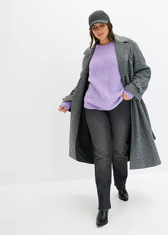 Grof gebreide trui, Kleur: lila