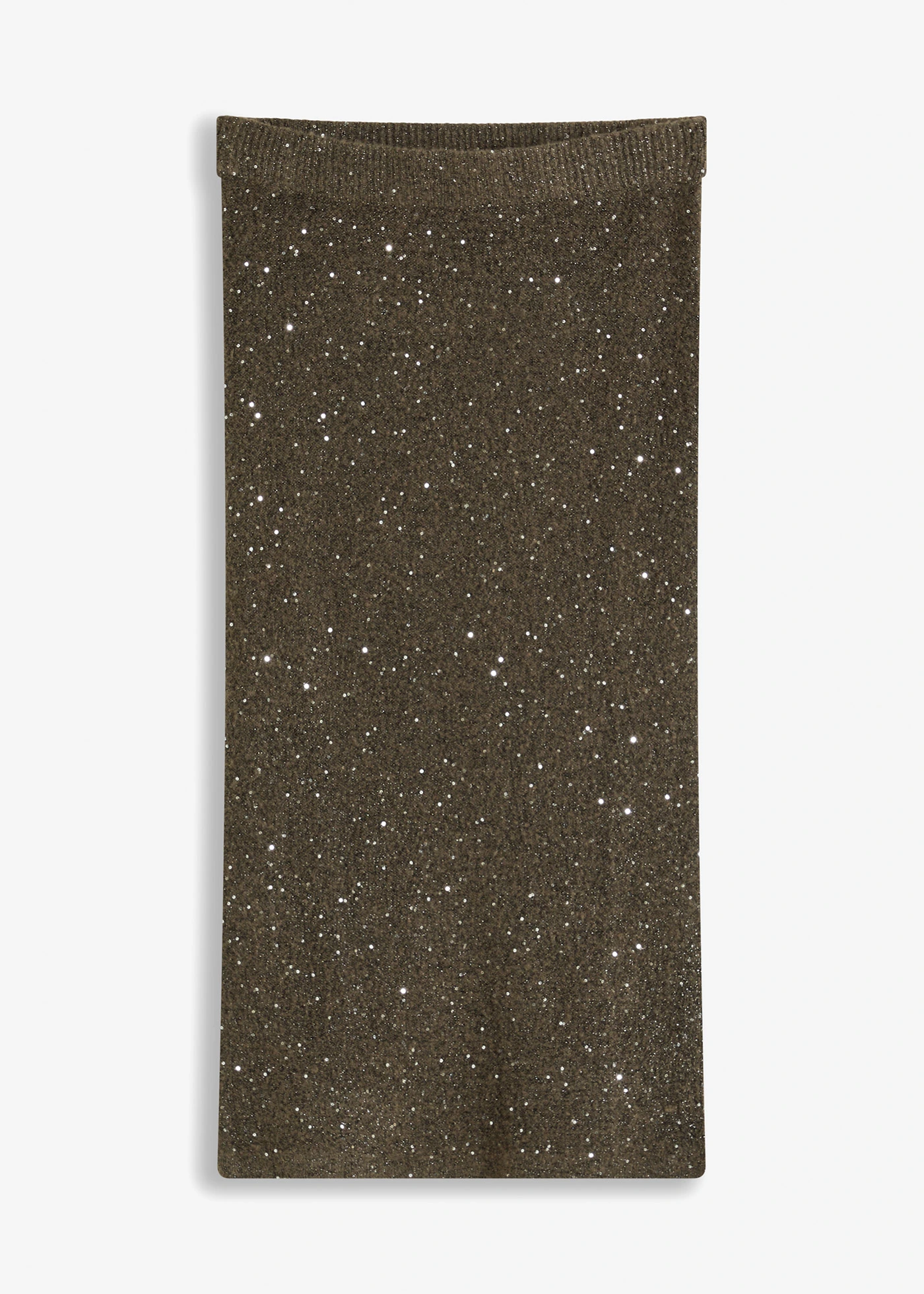 Gebreide rok met pailletten • bruin • bonprix online shop