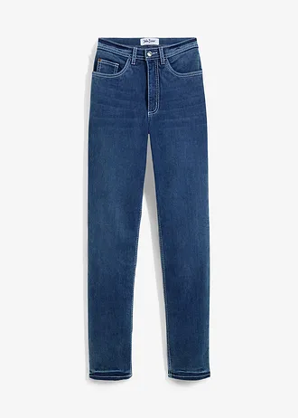 Termo džíny Straight High Waist • modrý denim used • bonprix obchod