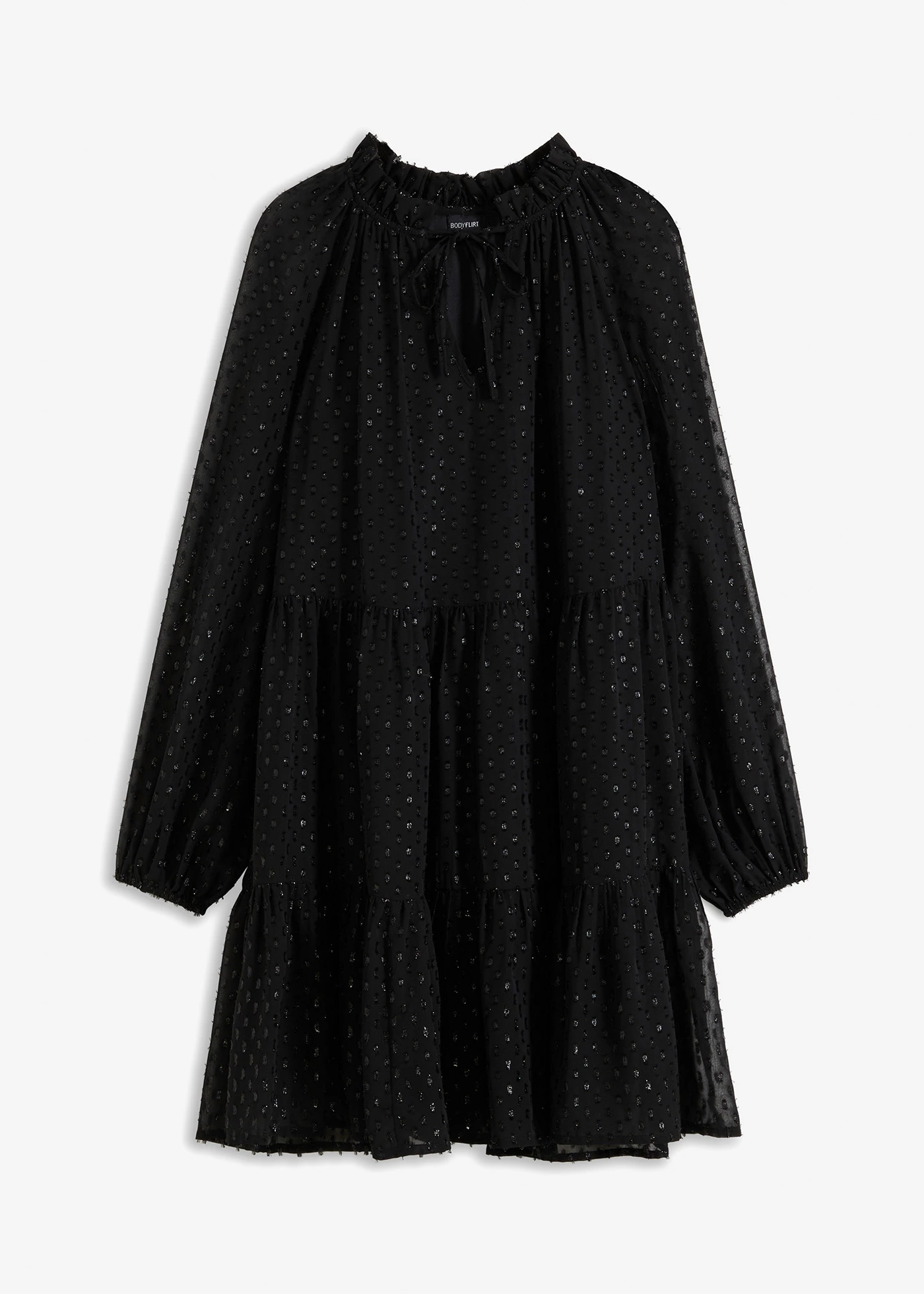 Tunikové šaty se třpytivým efektem • černá • bonprix obchod