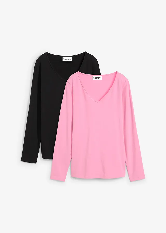 Lot de 2 T-shirts manches longues près du corps